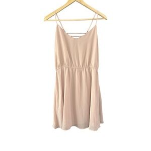 Naked Zebra Mini Dress Sleeveless Beige Large